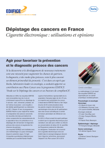 Dépistage des cancers en France Cigarette électronique