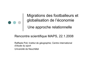 Migrations des footballeurs et globalisation de l`économie