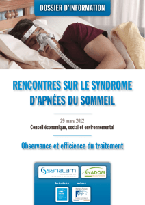 rencontres sur le synDrome D`apnées Du sommeil