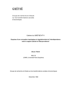 Esquisse d`une conception topologique et régulationniste de l