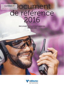Vallourec : Document de référence 2016 - PDF