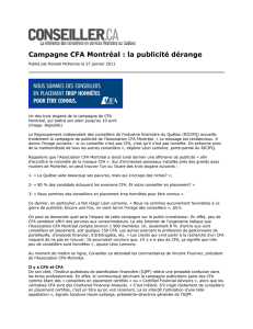 Campagne CFA Montréal : la publicité dérange