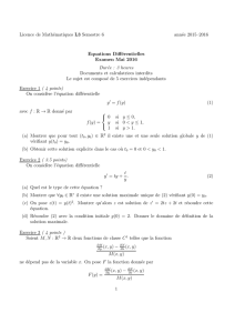 Licence de Mathématiques L3 Semestre 6 année 2015–2016