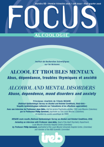 alcool et troubles mentaux alcohol and mental disorders