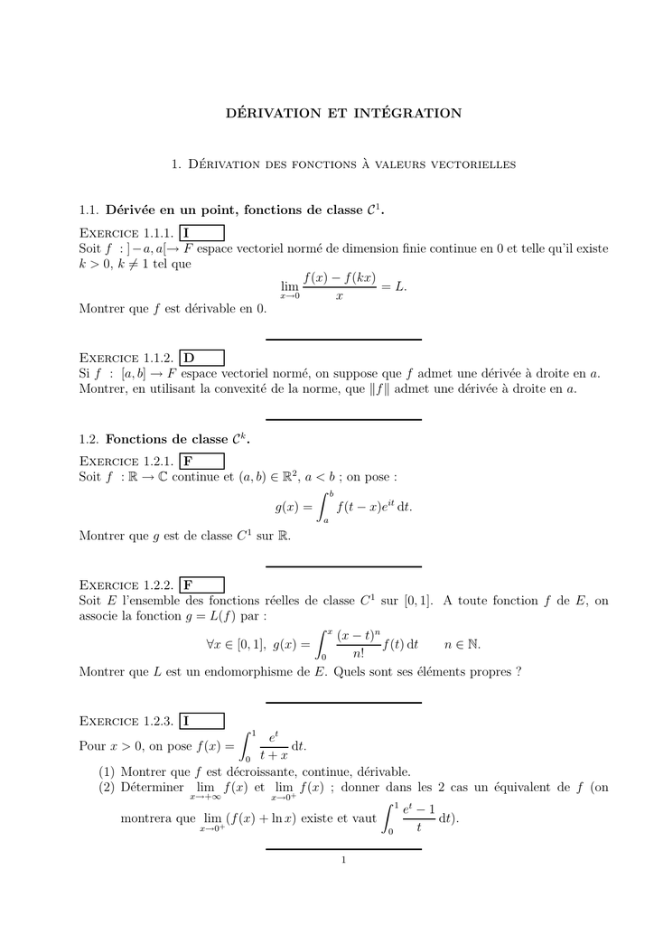 Xch6 Derivation Et Integration Exo2