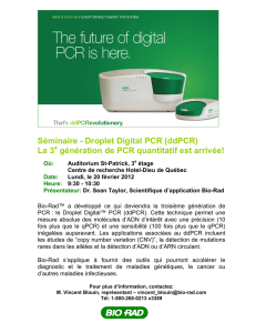 Séminaire - Droplet Digital PCR (ddPCR)