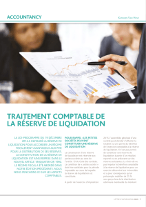 traitement comptable de la réserve de liquidation