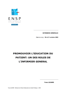 Promouvoir l`education du patient