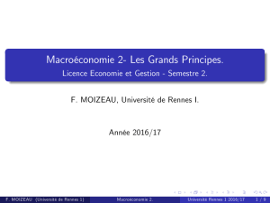 Macroéconomie 2- Les Grands Principes.