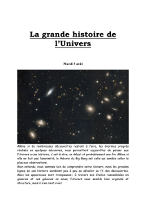 La grande histoire de l`Univers