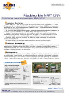 Régulateur- convertisseur Mini MPPT 12- 6V