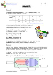 Exercices sur les probabilités (2)document pdf - Maths