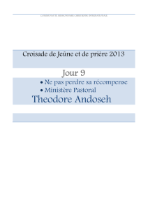 Croisade de Jeûne et de prière 2013 / Fasting and Prayer Crusade