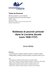 Noblesse et pouvoir princier dans la Lorraine ducale (vers