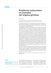 Dossier Problèmes endocriniens et anomalies des organes génitaux
