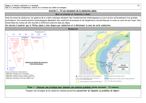 Activité 7 : TP Les marqueurs de la subduction alpine Mise en