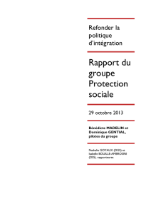 Rapport protection sociale - La Documentation française