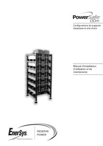 RESERVE POWER Manuel d`installation, d - EnerSys