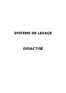 SYSTEME DE LEVAGE DIDACTISÉ