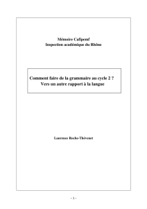 Comment faire de la grammaire au cycle 2 ? Vers un