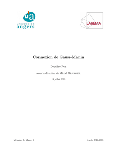 Connexion de Gauss-Manin - Les Mathématiques à l`université d