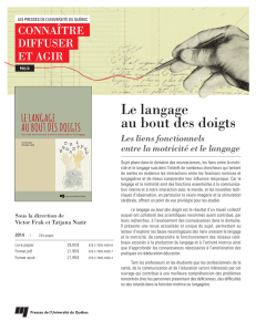 Le langage au bout des doigts - Presses de l`Université du Québec