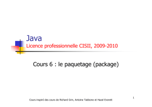 Cours 6 : le paquetage (package)