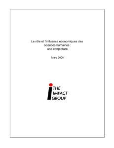 Rôle et influence économiques des sciences humaines - sshrc-crsh