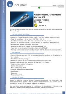 Anémomètre/Débimètre Vortex VA Vitesse / Débit - th