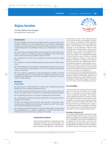 Algies faciales - Swiss Medical Forum