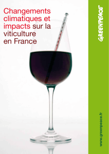 Changements climatiques et impacts sur la viticulture