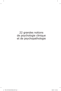 22 grandes notions de psychologie clinique et de