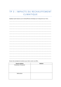 TP 3 : IMPACTS DU RECHAUFFEMENT CLIMATIQUE