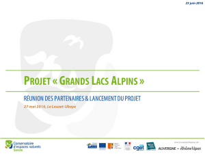 Reunion lancement projet Grands Lacs Alpins