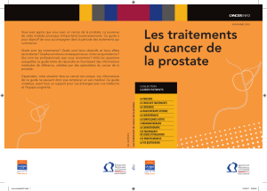 Les traitements du cancer de la prostate