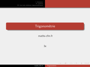 Trigonométrie - maths