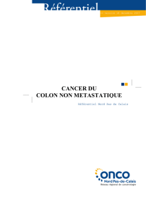 Cancer du colon non métastatique - Onco Nord-Pas-de