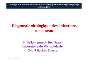 Diagnostic virologique des infections cutanéo