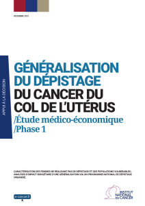 Étude médico-économique relative à la généralisation de l