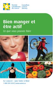 Bien manger et être actif - Réseau santé en français de la