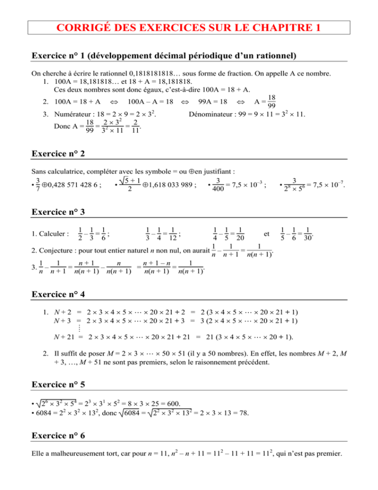 Corrig CAPES De Maths