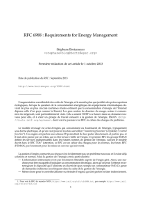 RFC 6988 : Requirements for Energy Management