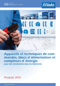 Appareils et techniques de com- mandes, blocs d´alimentation et