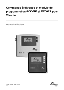 Commande à distance et module de programmation RCC