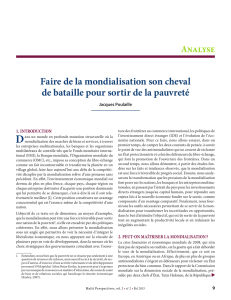 Analyse Faire de la mondialisation son cheval de bataille pour sortir