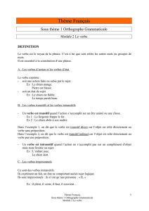 le verbe - culture-formation