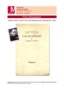 Albert Camus - Lettres à un ami allemand (1)