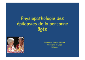 Physiopathologie des épilepsies de la personne âgée