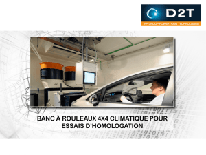 BANC à ROULEAUX 4X4 CLIMATIQUE POUR ESSAIS