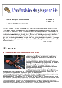 CODEP 78 “Biologie et Environnement” Bulletin N°7 Avril 2008